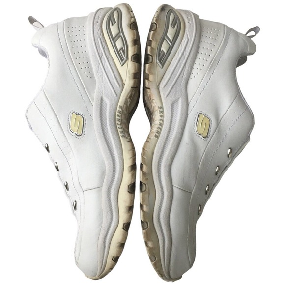 Skechers Sport Premium Premix Leather Slip On Sneaker SN1704 Womens White 10 - Picture 3 of 10